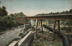 U&D Railway Bridge and Schoharie Electric Light and Power Co. House Tannersville, NY Postcard Postcard Postcard