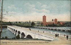 New Concrete Bridge Across the Hudson River, Sandy Hill Postcard