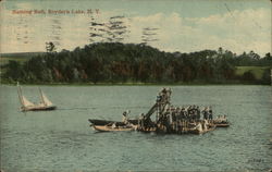 Bathing Raft, Snyder's Lake North Greenbush, NY Postcard Postcard Postcard