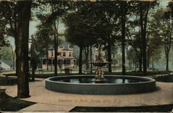 Fountain in Park, Sandy Hill Postcard