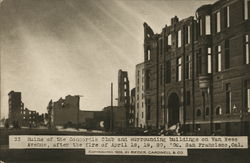 Ruins of the Concordia Club on Van Ness Avenue Postcard