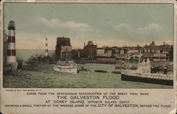 The Galveston Flood Disasters Postcard Postcard Postcard