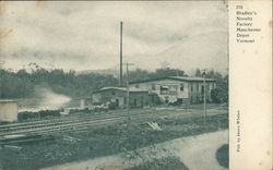 Bradley's Novelty Factory Manchester Depot, Vermont Depots Postcard Postcard Postcard