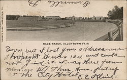 Race Track at Dorney Park, Allentown Fair Pennsylvania Postcard Postcard Postcard