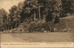 "Ednet" Lodge (Autumn View) Eagle Lake, NY Postcard Postcard Postcard