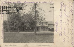 Lake View House, Thompson's Lake Postcard