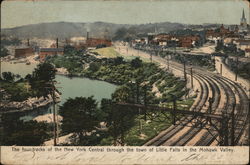 Four-tracks of the New York Central Through Town Little Falls, NY Postcard Postcard Postcard