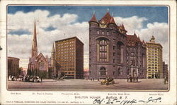 Buildings Around Shelton Square Postcard