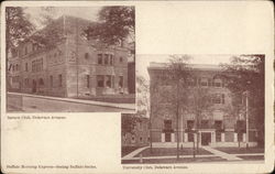 Saturn and University Clubs on Delaware Avenue Postcard