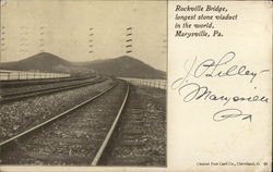 Rockville Bridge, Longest Stone Viaduct in the World Marysville, PA Postcard Postcard Postcard