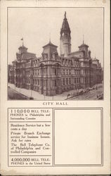 City Hall - Bell Telephone Philadelphia, PA Postcard Postcard Postcard