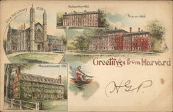 Greetings From Harvard Postcard