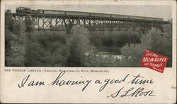 The Pioneer Limited - Chicago, Milwaukee, St. Paul, Minneapolis - The Chicago Milwaukee and St. Paul Railway Postcard