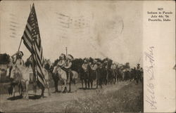 Indians in Parade, July 4, '06, Pocatello, Idaho Social History Postcard Postcard Postcard