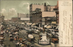 Haymarket and W. Randolph Streets Postcard