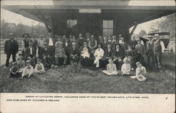 Group at Littleton, Including Some of the Oldesr Inhabitants, Littleton, Mass. Postcard