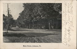 Main Street Johnson, VT Postcard Postcard Postcard