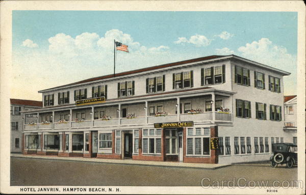 Hotel Janvrin Hampton Beach, NH Postcard