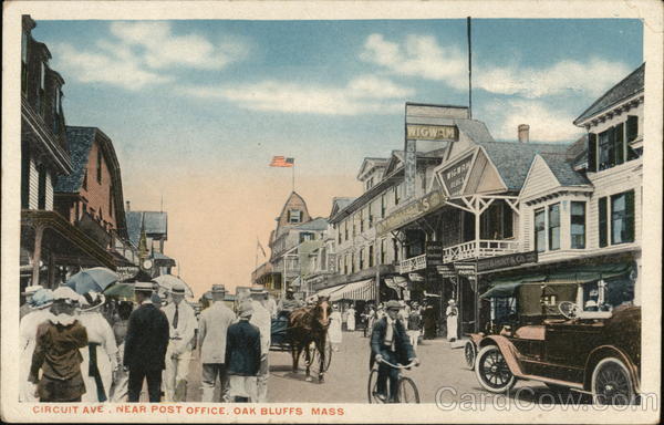 circuit-ave-near-post-office-oak-bluffs-ma-postcard