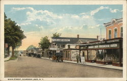 Main Street Schroon Lake, NY Postcard Postcard Postcard