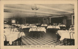 The Colonial Dining Room Claremont, NH Postcard Postcard Postcard