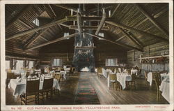 Old Faithful Inn, Dining Room, Yellowstone National Park Postcard