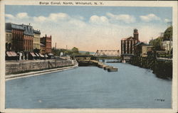 Barge Canal, North Whitehall, NY Postcard Postcard Postcard