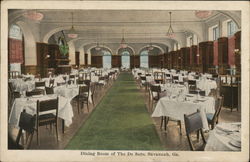 Dining Room of the De Soto Postcard