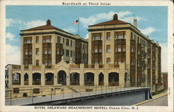 Hotel Delaware, Boardwalk at Third St. Postcard