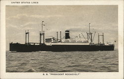 SS "President Roosevelt" Steamers Postcard Postcard Postcard