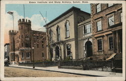 Essex Institute and State Armory Postcard