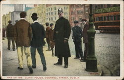 One of the Giant Police, O'Connell Street Postcard