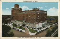 Coronado Hotel St. Louis, Lindell Boulevard at Spring Ave. Postcard