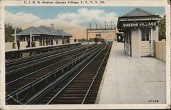 L.I. Rail Road Station, Long Island NY Queens Village, NY Postcard Postcard Postcard