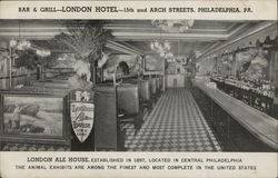 Bar & Grill - London Hotel Philadelphia, PA Postcard Postcard Postcard