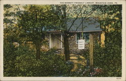 The Barrett Friendly Library Postcard