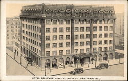 Hotel Bellevue, Geary at Taylor St. Postcard