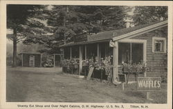 Shanty Eat Shop and Over Night Cabins, D.W. Highway, U.S. No. 3 Postcard