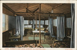 Mammoth Camp Lodge Interior, Yellowstone Park Yellowstone National Park Postcard Postcard Postcard