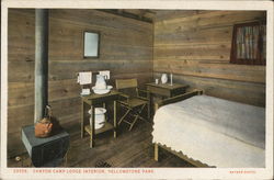 Canyon Camp Lodge Interior, Yellowstone Park Yellowstone National Park Postcard Postcard Postcard