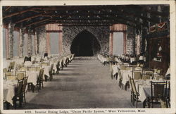 Interior Dining Lodge Postcard