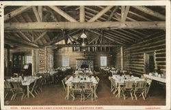 Grand Canyon Camp Dining Room-Yellowstone Park Postcard