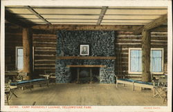 Camp Roosevelt Lounge, Yellowstone National Park Postcard Postcard Postcard