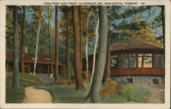 View from Lake Front, Allenwood Inn Postcard