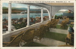 Bird's Eye View of the City from the Piazza of the Palatine Hotel Newburgh, NY Postcard Postcard Postcard