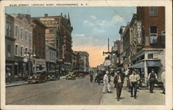 Main Street, looking West Poughkeepsie, NY Postcard Postcard Postcard