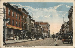 Main Street, looking West Poughkeepsie, NY Postcard Postcard Postcard