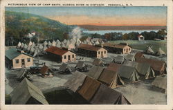 Picturesque View of Camp Smith, Hudson River in Distance Postcard