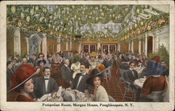 Pompeiian Room, Morgan House Postcard