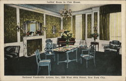 Ladies Room in Club House, National Vaudeville Artist Inc. New York City, NY Postcard Postcard Postcard